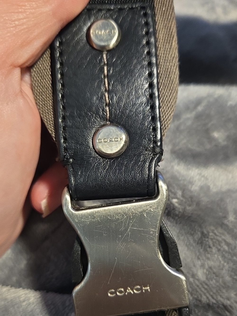 Coach-Heritage Leather Sling Bag Backpack - Picture 7 of 14
